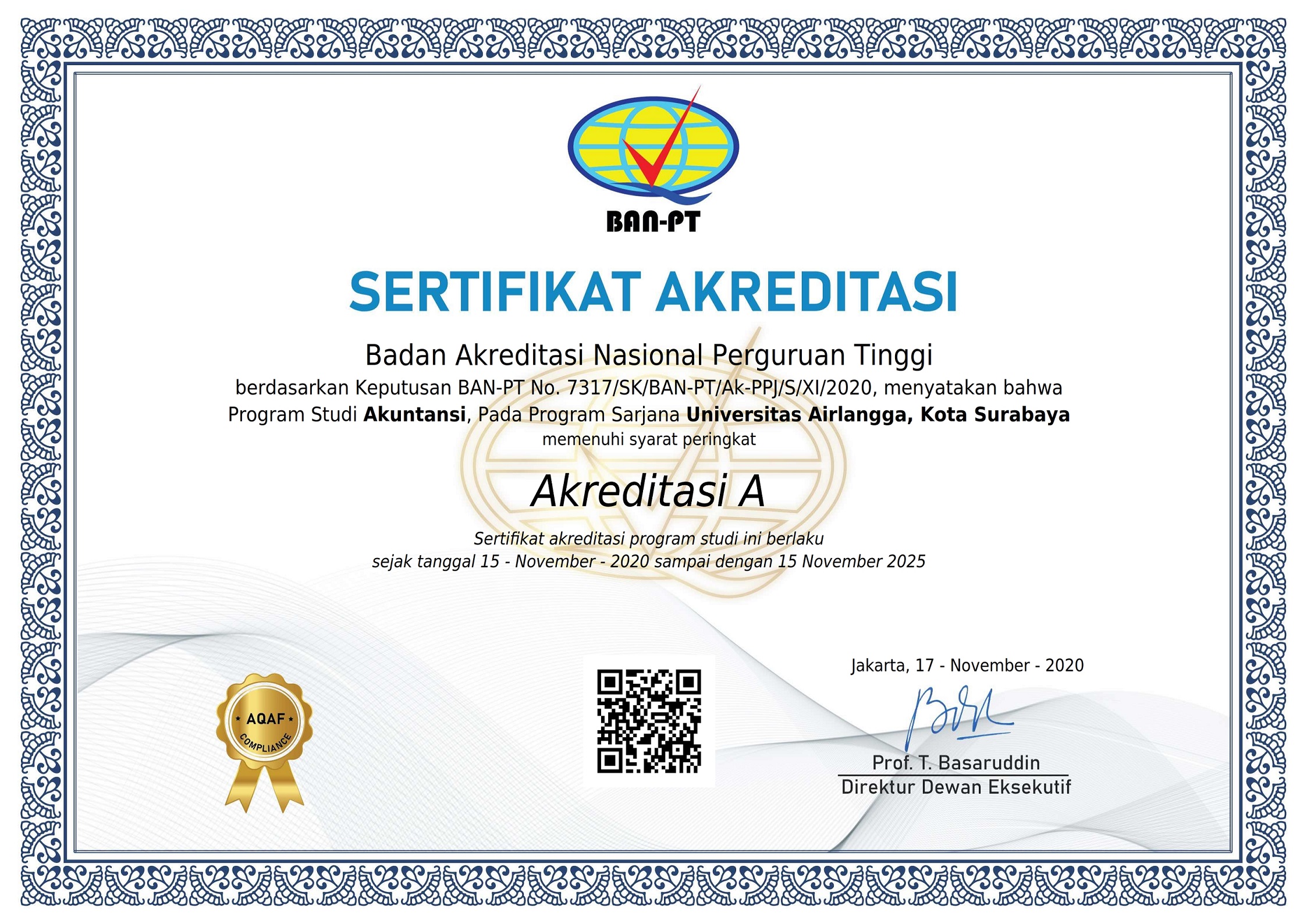 FEB UNAIR 1 2020 S2025 Accounting Accreditation Certificate