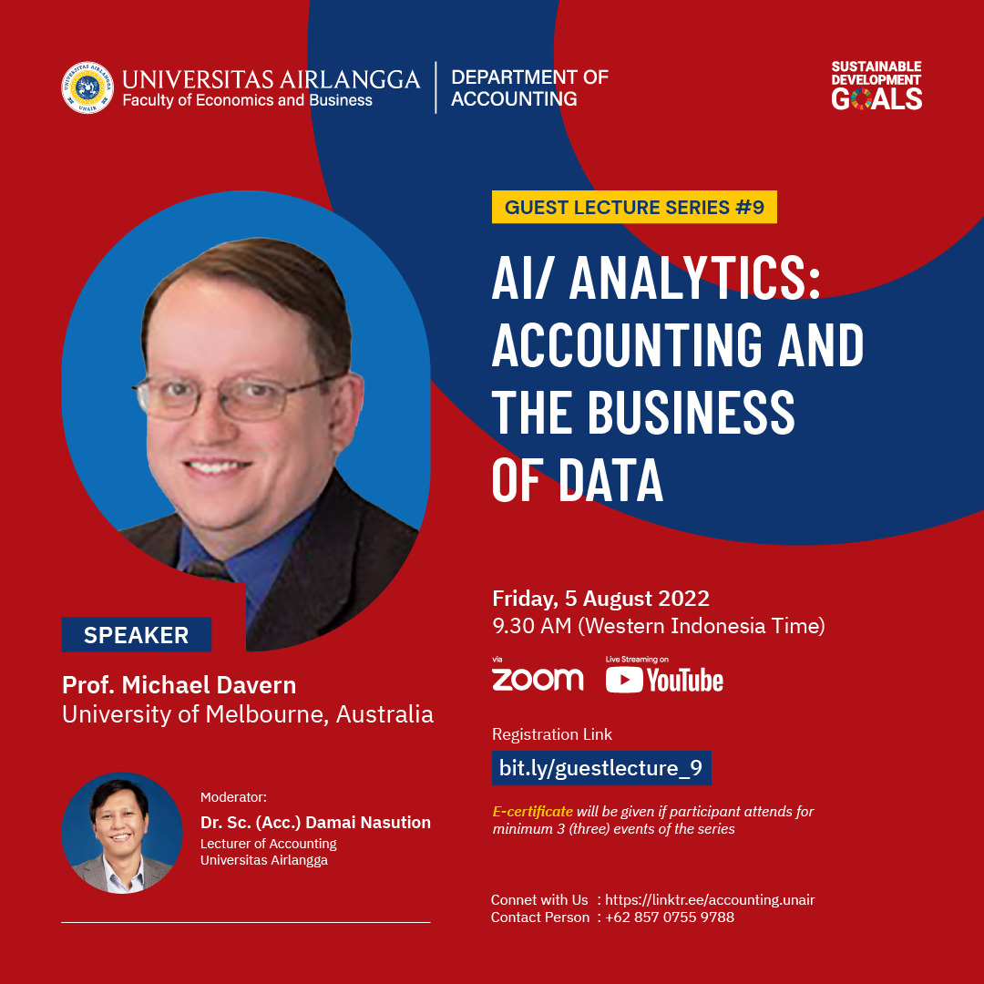 Guest Lecture #9 : AI/Analytics: Accounting and the Business of Data